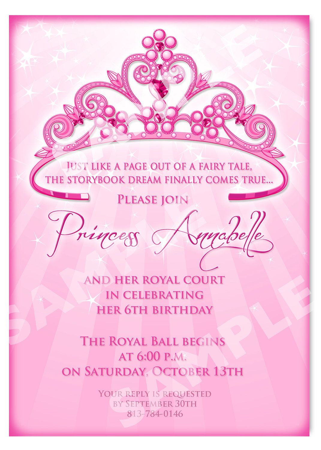 Free Printable Princess Birthday Invitation Templates Printable 