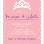 Free Printable Princess Tea Party Invitations Templates