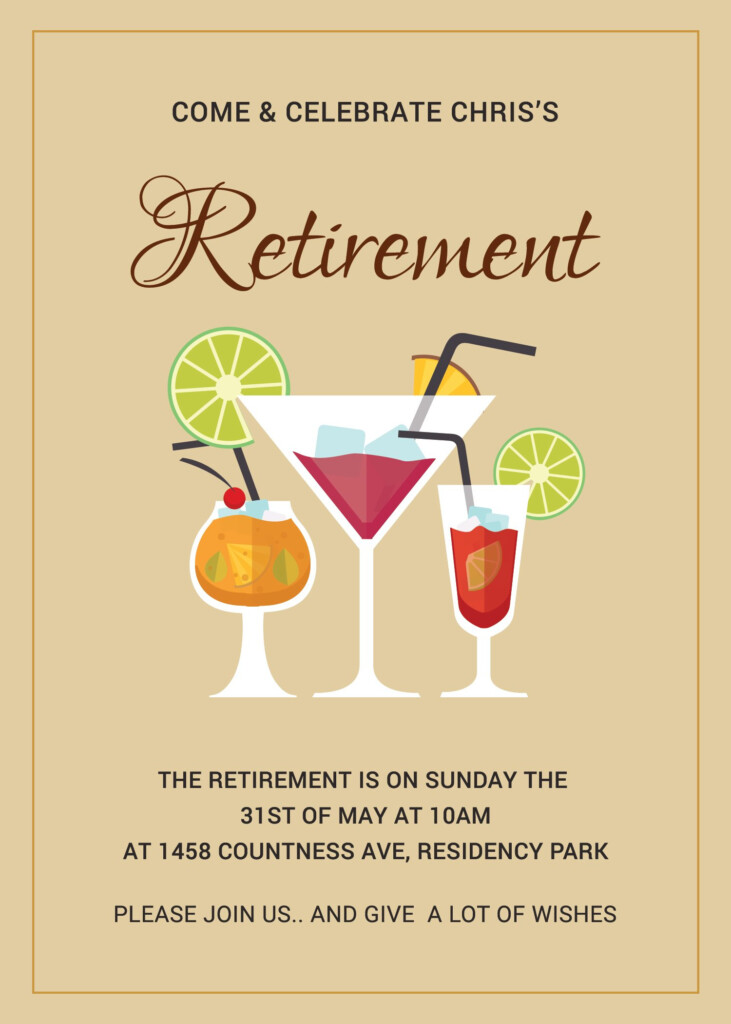 Free Printable Retirement Party Invitation Template Printable Templates