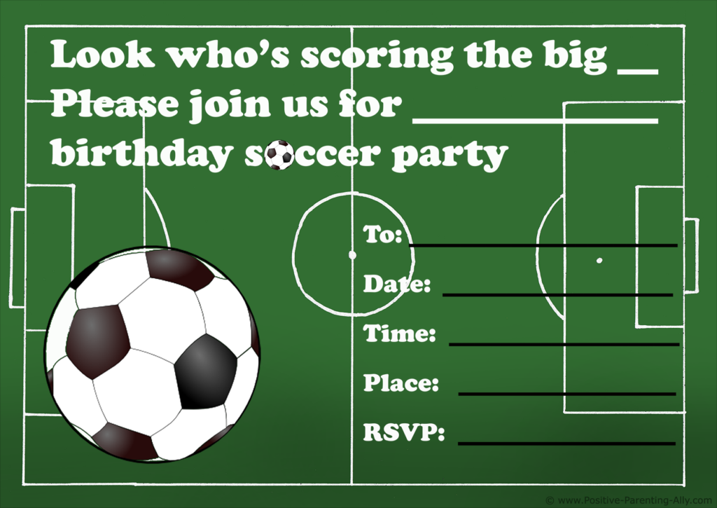 Free Printable Soccer Birthday Invitations Printable Templates