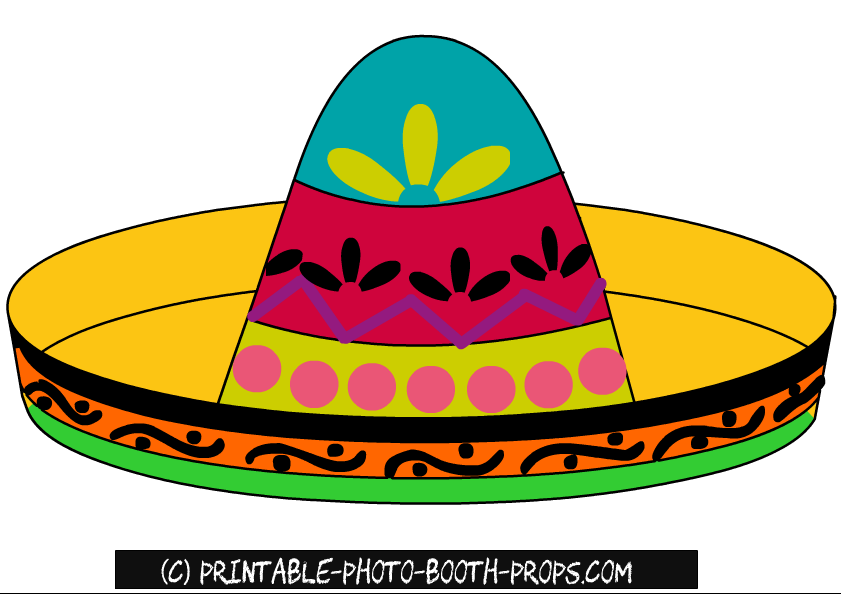 Free Printable Sombrero Photo Booth Prop Photo Booth Props Photo 