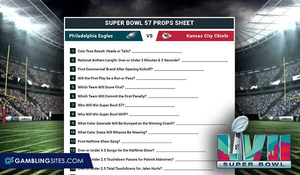 Free Printable Super Bowl Prop Bet Sheets For 2023