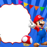 FREE PRINTABLE Super Mario Birthday Invitation Templates Download