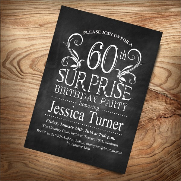 Free Printable Surprise 60th Birthday Invitations Printable Free 