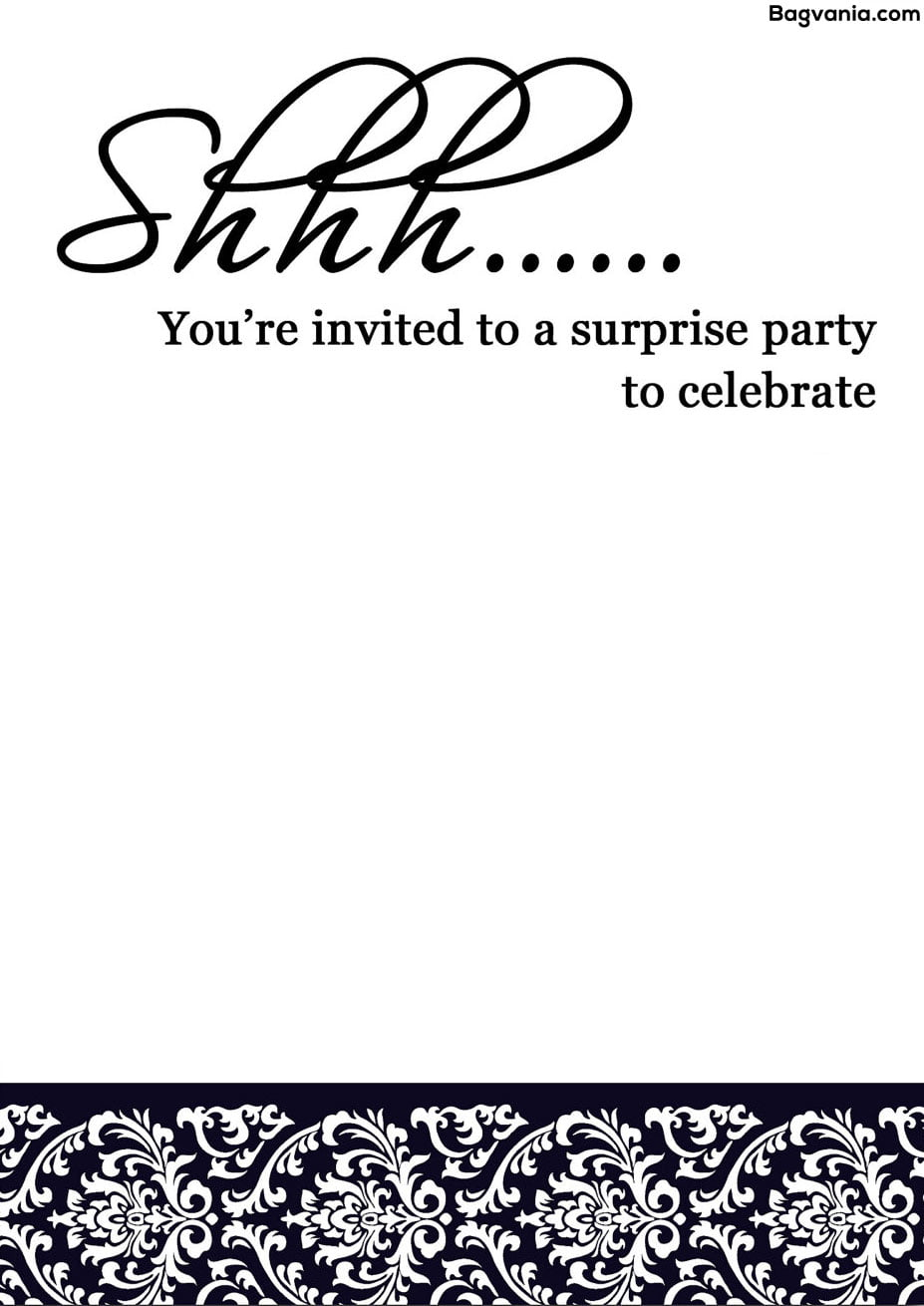 Free Printable Surprise Birthday Invitations FREE Printable Birthday 