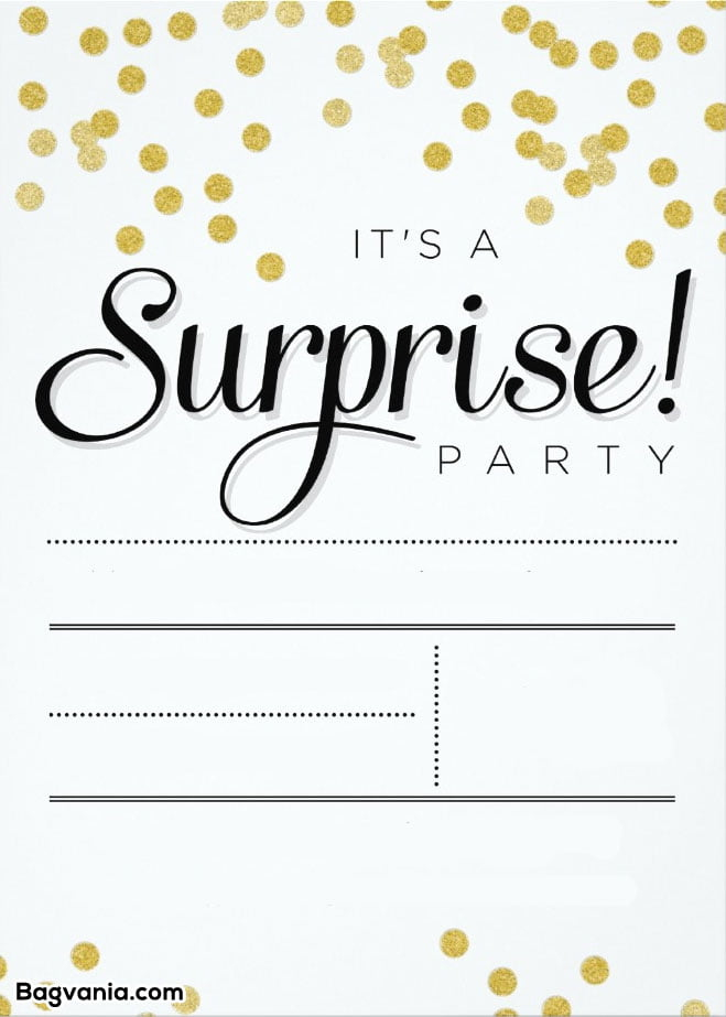 Free Printable Surprise Birthday Invitations FREE Printable Birthday