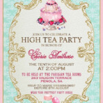 Free Printable Tea Party Invitation Templates 2016 High Tea