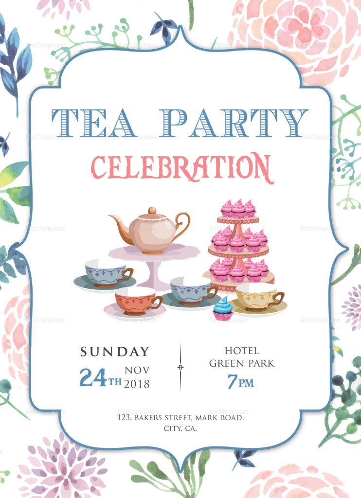 Free Printable Tea Party Invitations Printable Word Searches