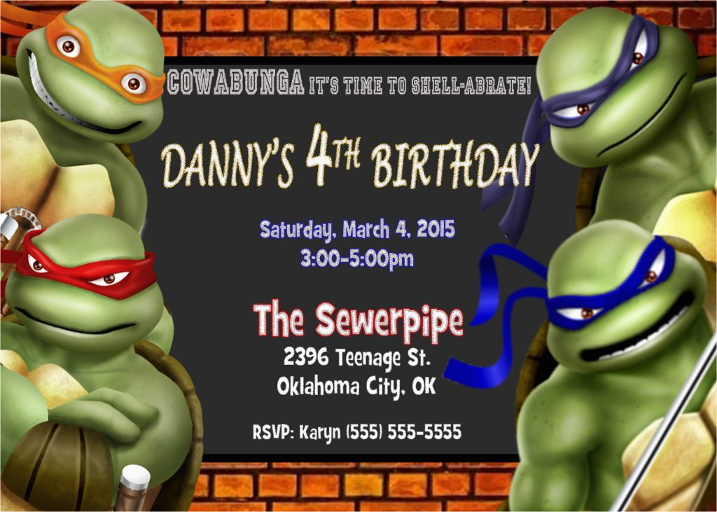 Free Printable Tmnt Birthday Party Invitations Free Printable