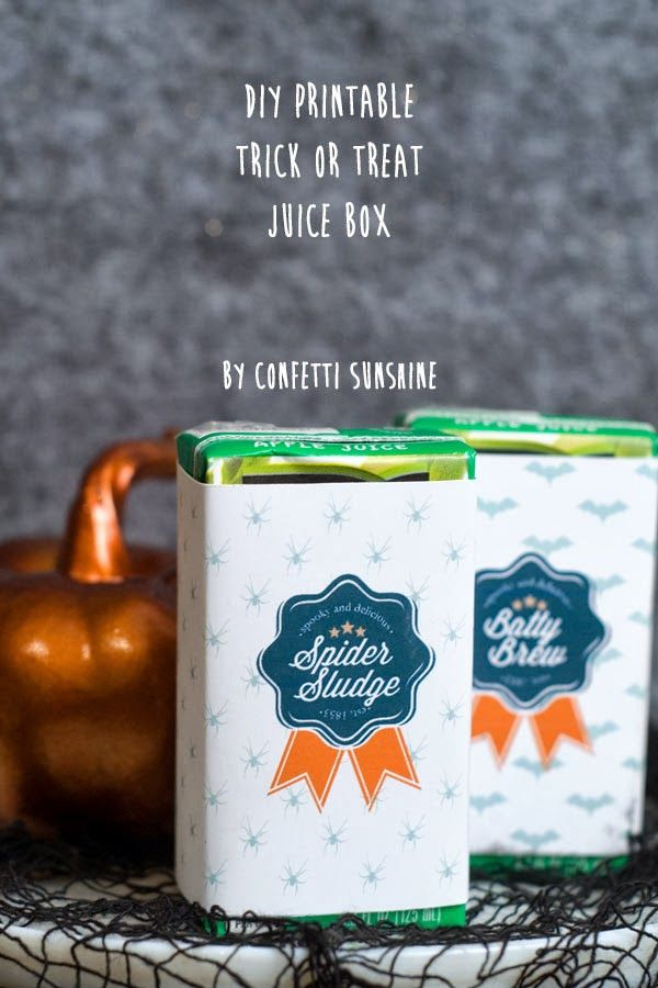 Free Printable Trick Or Treat Juice Box DIY Project Juice Box Diy