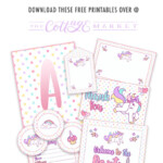 Free Printable Unicorn Party Decorations Pack The Cottage Market