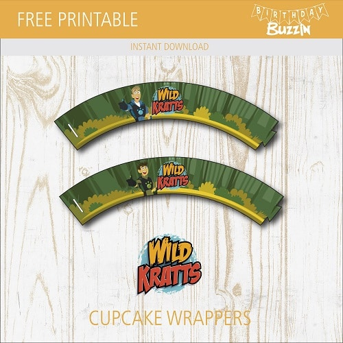 Free Printable Wild Kratts Cupcake Wrappers Birthday Buzzin