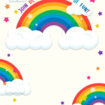 Free Rainbow Party Invitation Template Printable Templates