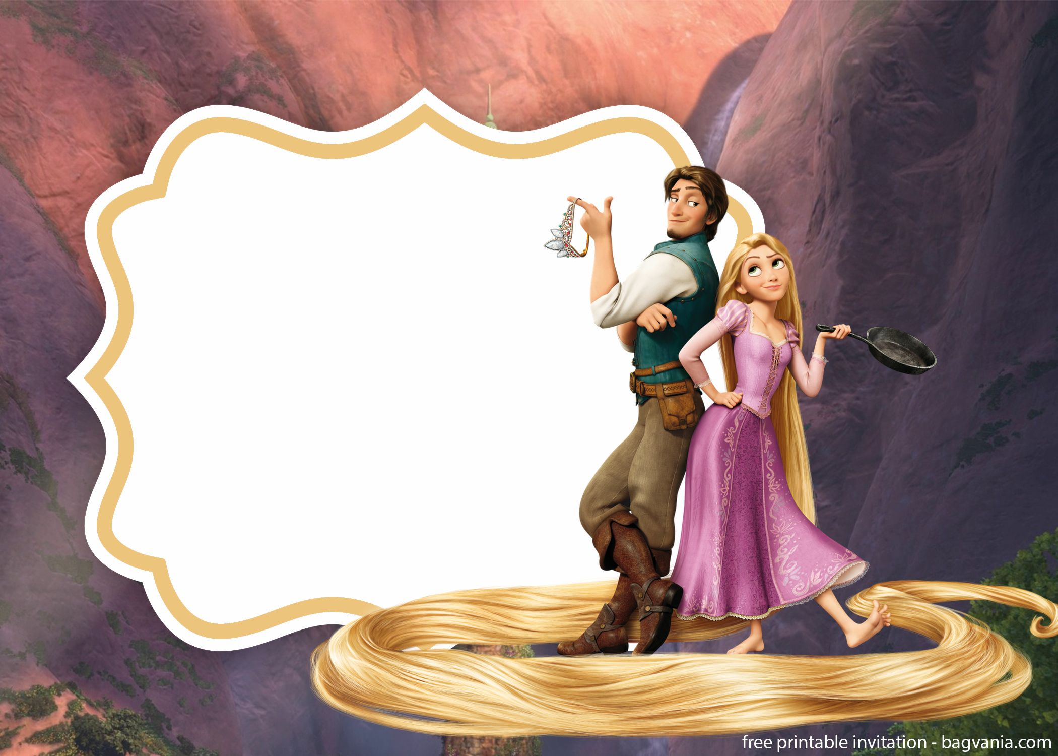 FREE Royal Rapunzel Invitation Template Rapunzel Invitations Tangled 