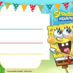 FREE Spongebob Birthday Invitation Template Spongebob Birthday