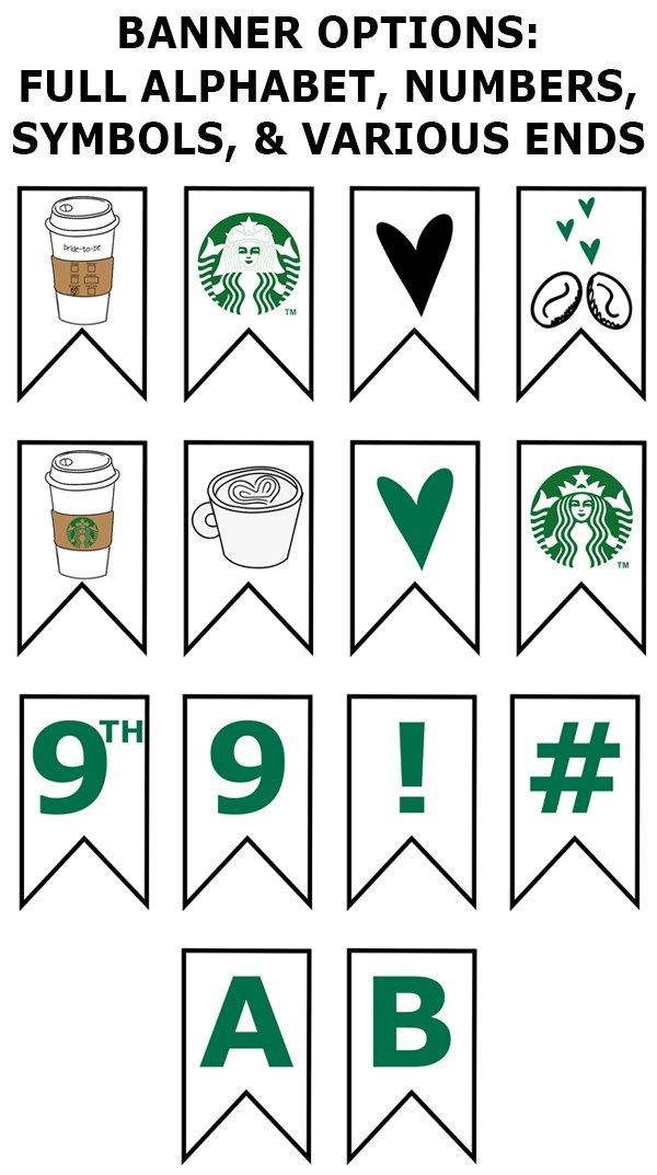 Free Starbucks Party Printables For Baby Showers Birthday Partis 