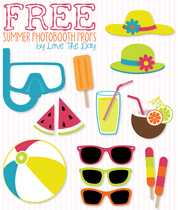 FREE Summer DIY Photobooth Props By Fiestas Con Tem ticas De Playa