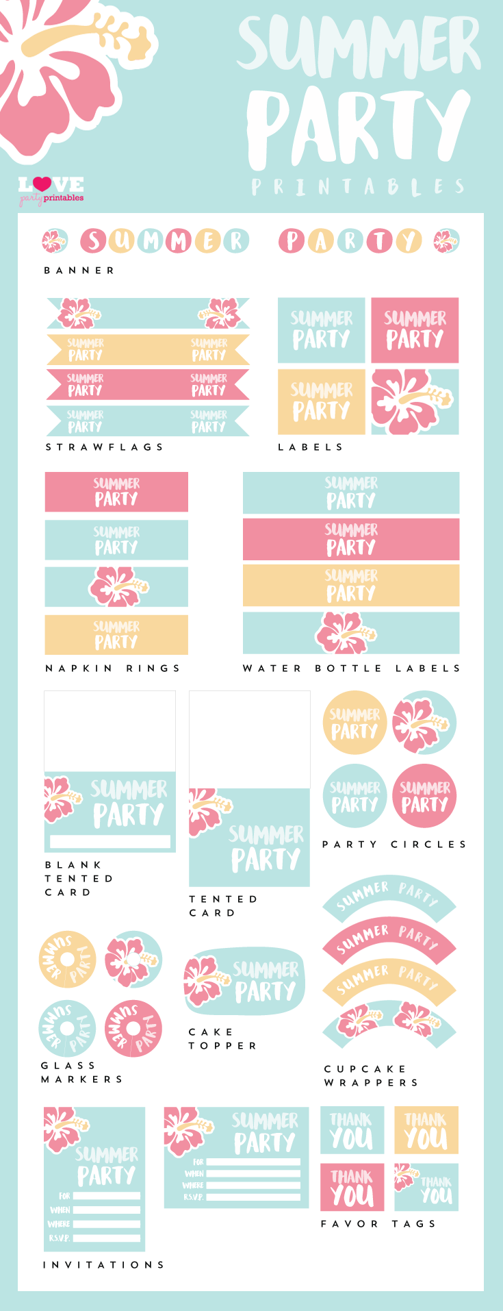 Free Summer Party Printables Catch My Party