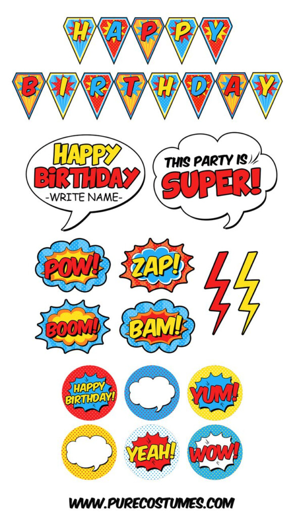 Free Superhero Pary Printables Superhero Birthday Party Superman 