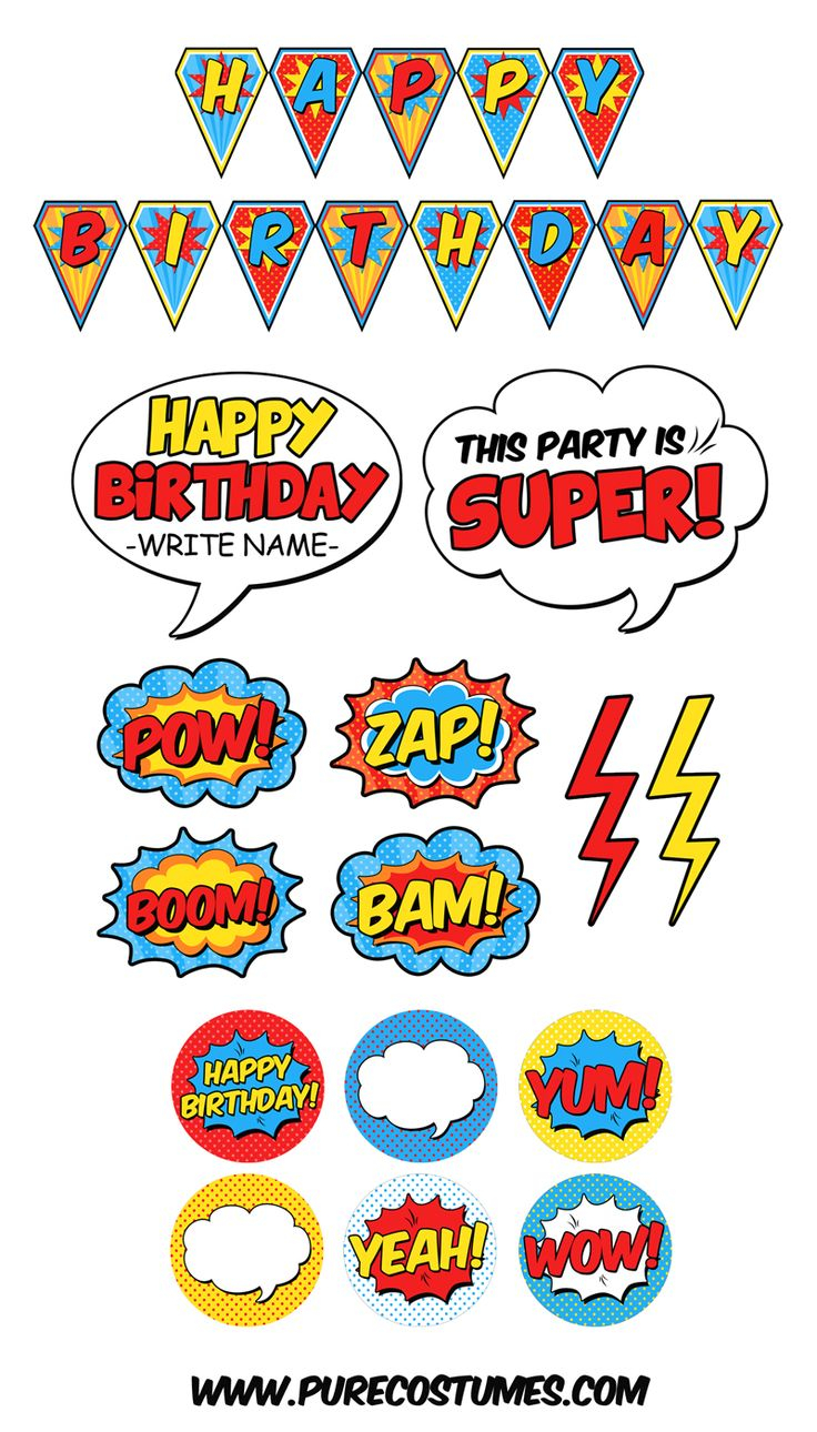 Free Superhero Pary Printables Superhero Birthday Party Superman