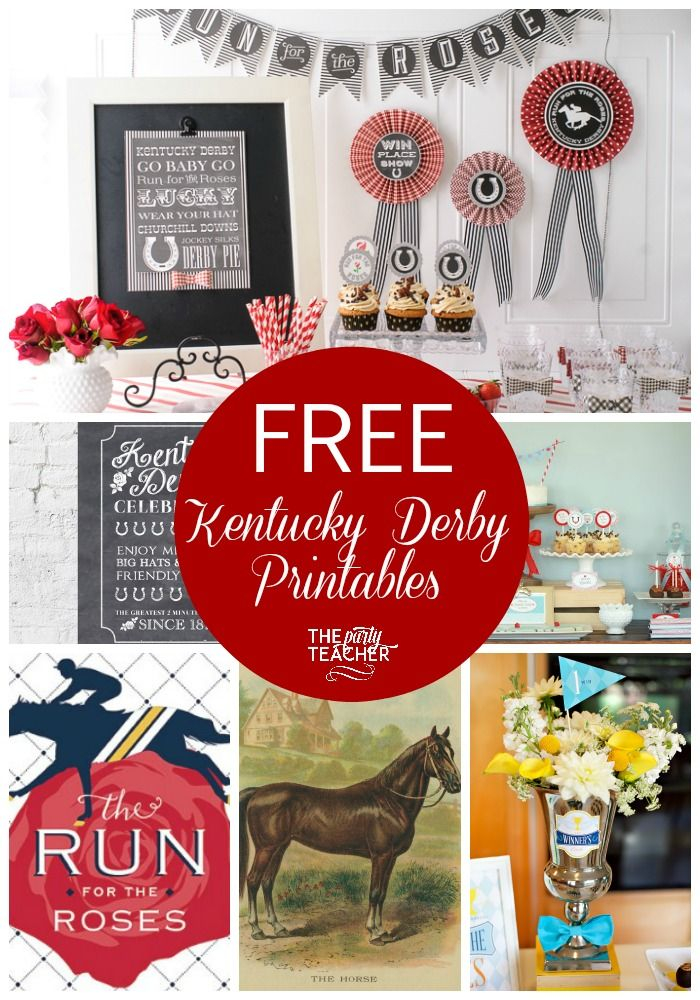 Freebie Friday Free Kentucky Derby Printables Kentucky Derby Party