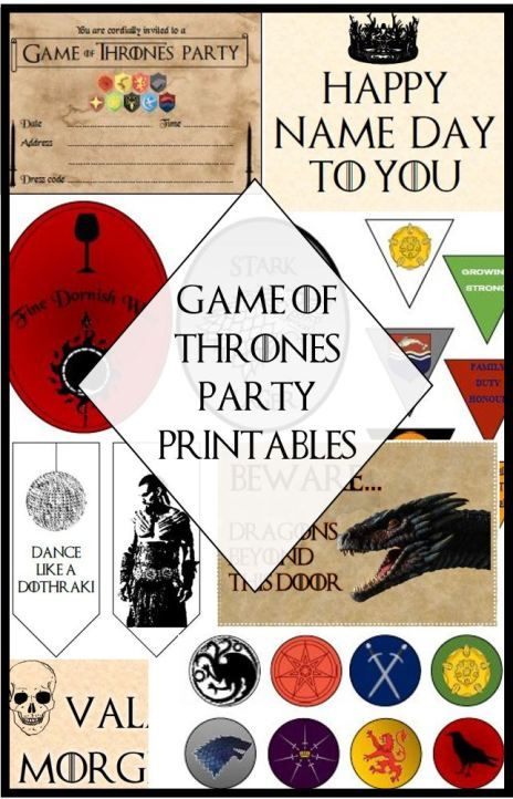 Game Of Thrones Party Printables In 2020 Game Of Thrones Party Game 