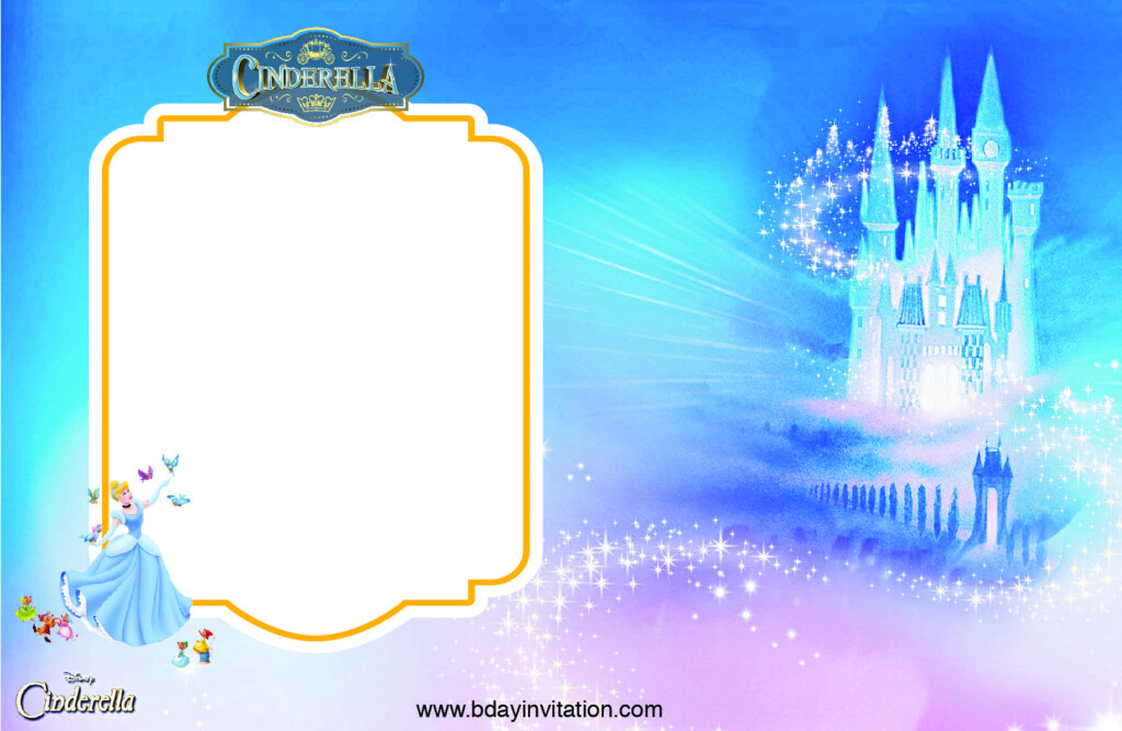 Get FREE Printable Disney Cinderella Party Invitation Template 