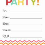 Girl Birthday Party Invitation Template Awesome Chevron Fill