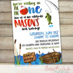 Gone Fishing Birthday Invitation Fishing Birthday Invitation Etsy