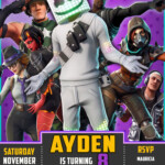 GREATEST FORTNITE BIRTHDAY INVITATION MARSHMELLO SKIN Oscarsitosroom