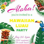 Hawaiian Party Invitation Template Free Unique Hawaiian Party