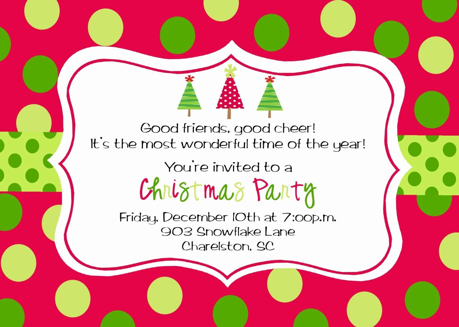 Holiday Party Invite Template In 2020 With Images Christmas Party