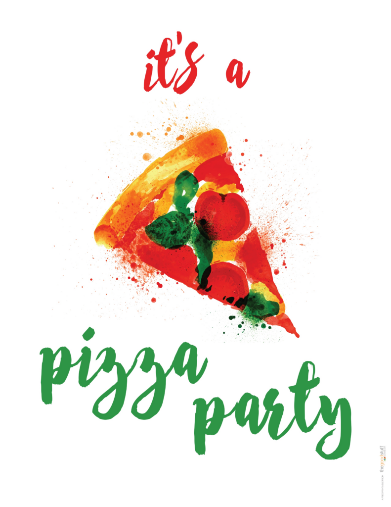 Hostess Helpers Free Pizza Party Printables Thegoodstuff