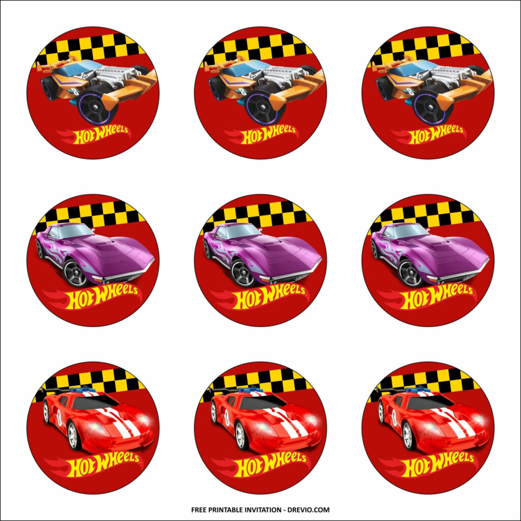 Hot Wheels Cupcake Toppers Templates Download Hundreds FREE PRINTABLE 