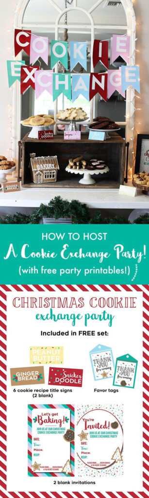 How To Host A Christmas Cookie Exchange Party With A FREE Set Of Party 