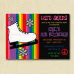 Ice Skating Party Invitation Template Free Printable Templates