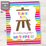 INSTANT DOWNLOAD Printable Art 8x10 Thank You Masterpiece Party Sign