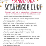 INSTANT DOWNLOAD Printable Bachelorette Scavenger Hunt Game