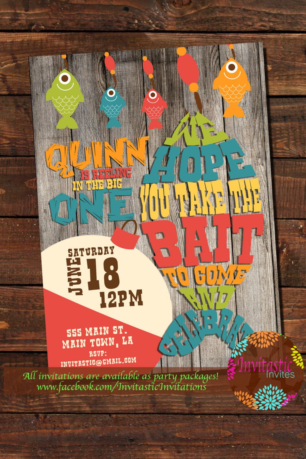 Invitation Fishing Birthday Party Fish Camping Fishing Etsy Fishing 