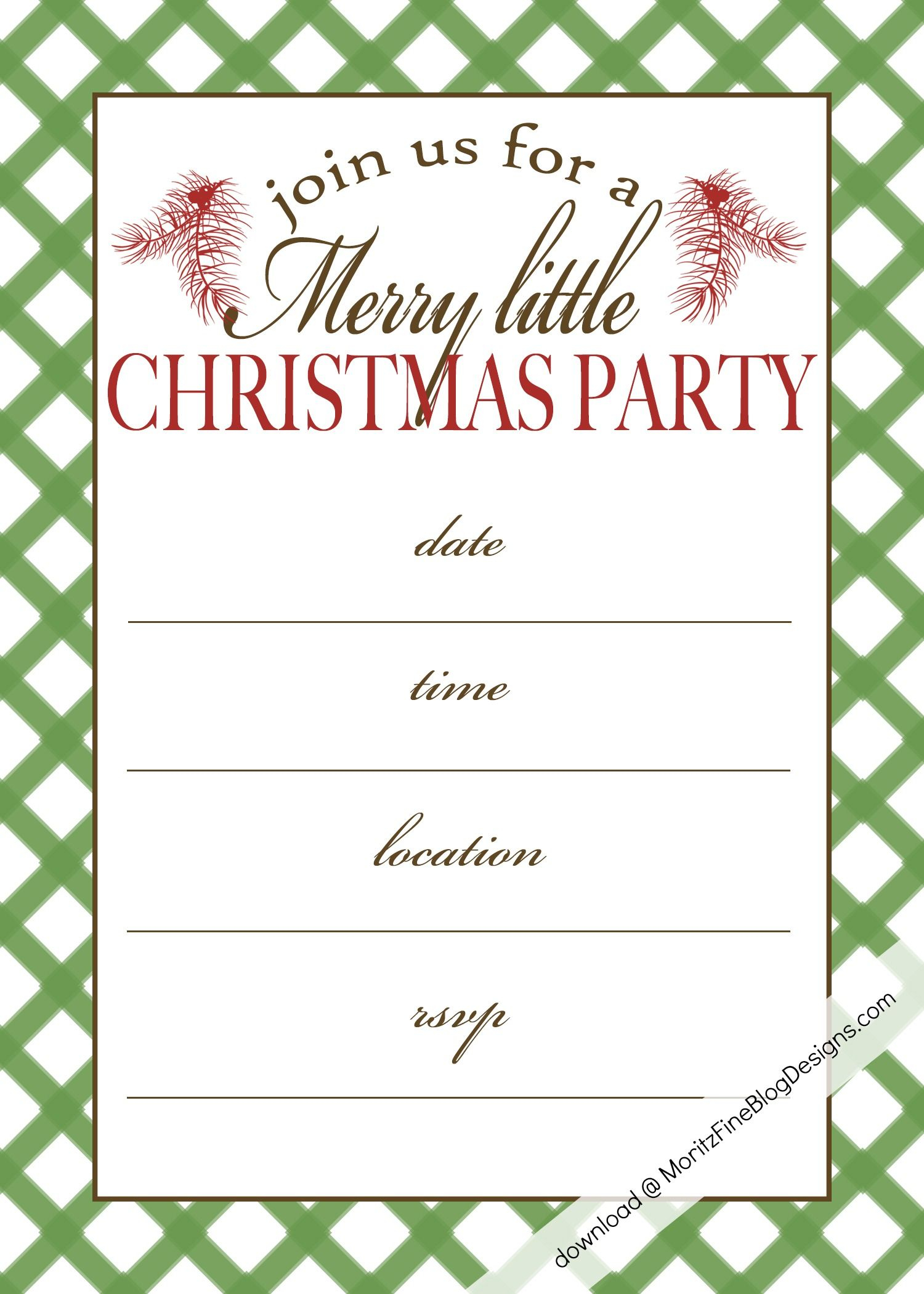 Invite Your Friends Family To Your Party With This Free Christmas 