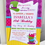 Mad Hatter Tea Party Invitations Free Printable Free Printable