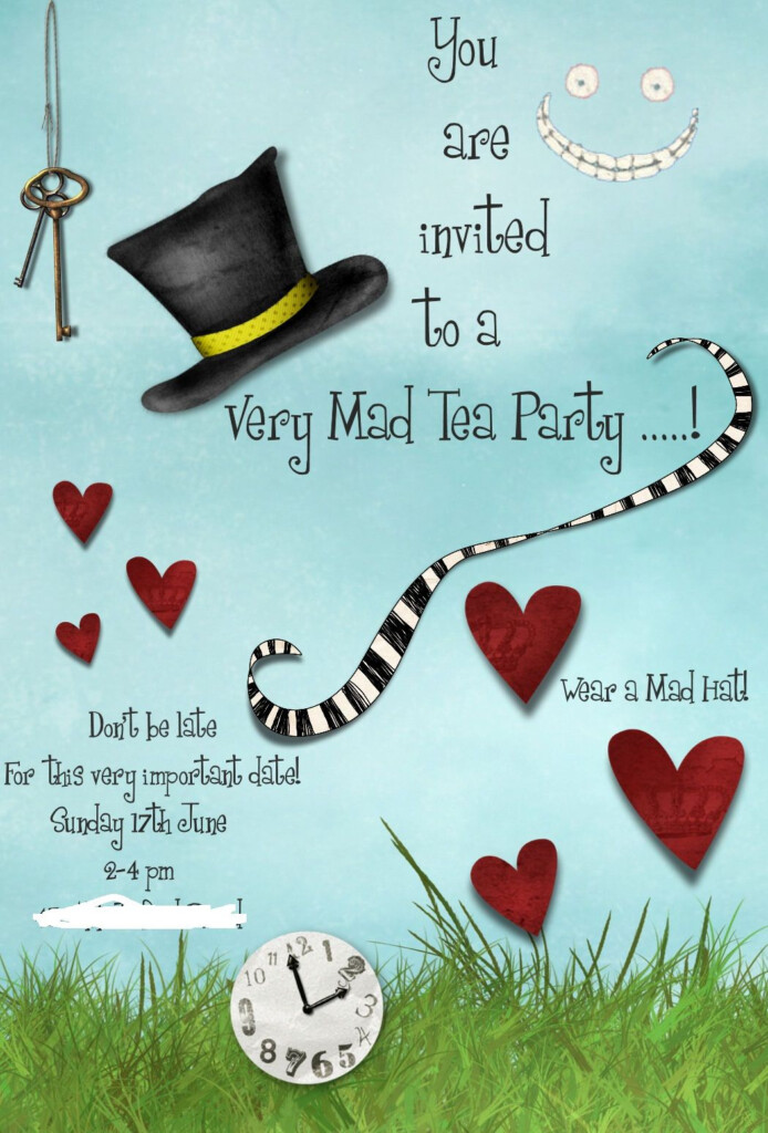 Mad Hatters Tea Party Invitation Template Free Anivers rio 