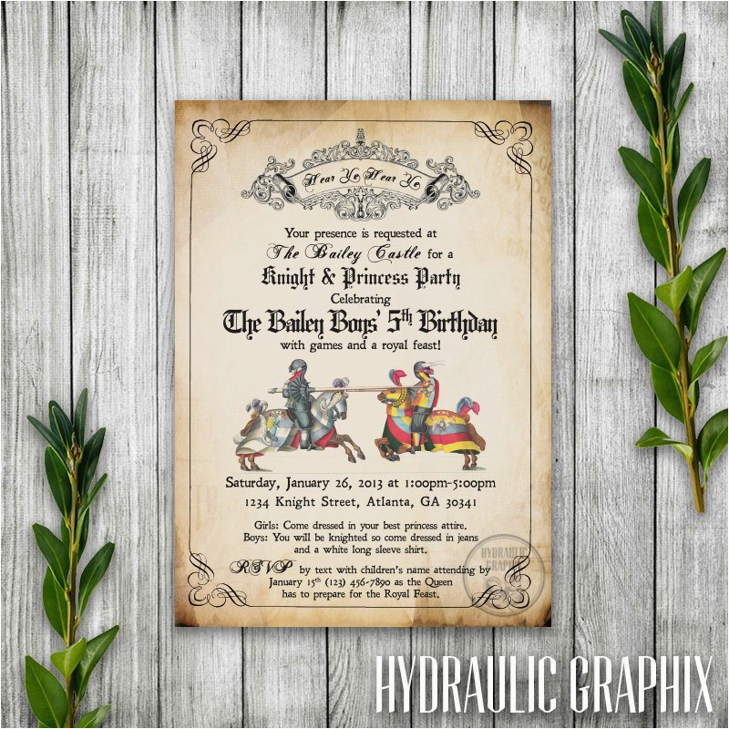 Medieval Birthday Invitations BirthdayBuzz