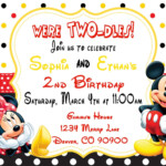 MICKEY MINNIE MOUSE BIRTHDAY PRINTABLE INVITATIONS FREE M In