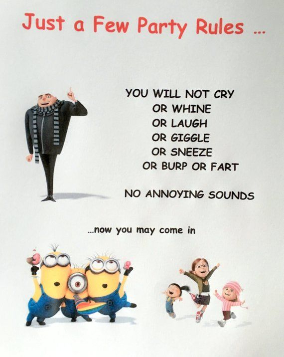 Minion Despicable Me Inspired Idea For Kids Birthday Party Etsy 