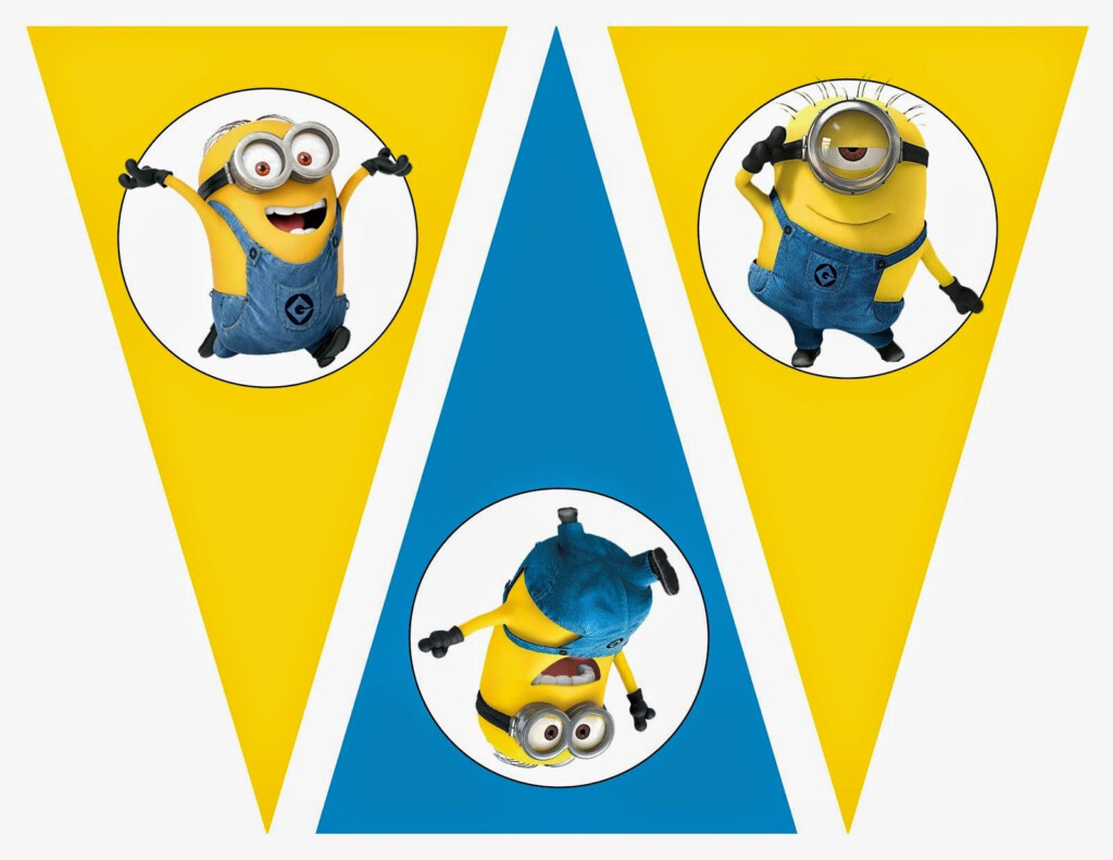 Minions Free Printable Bunting Minion Birthday Party Minion Party 