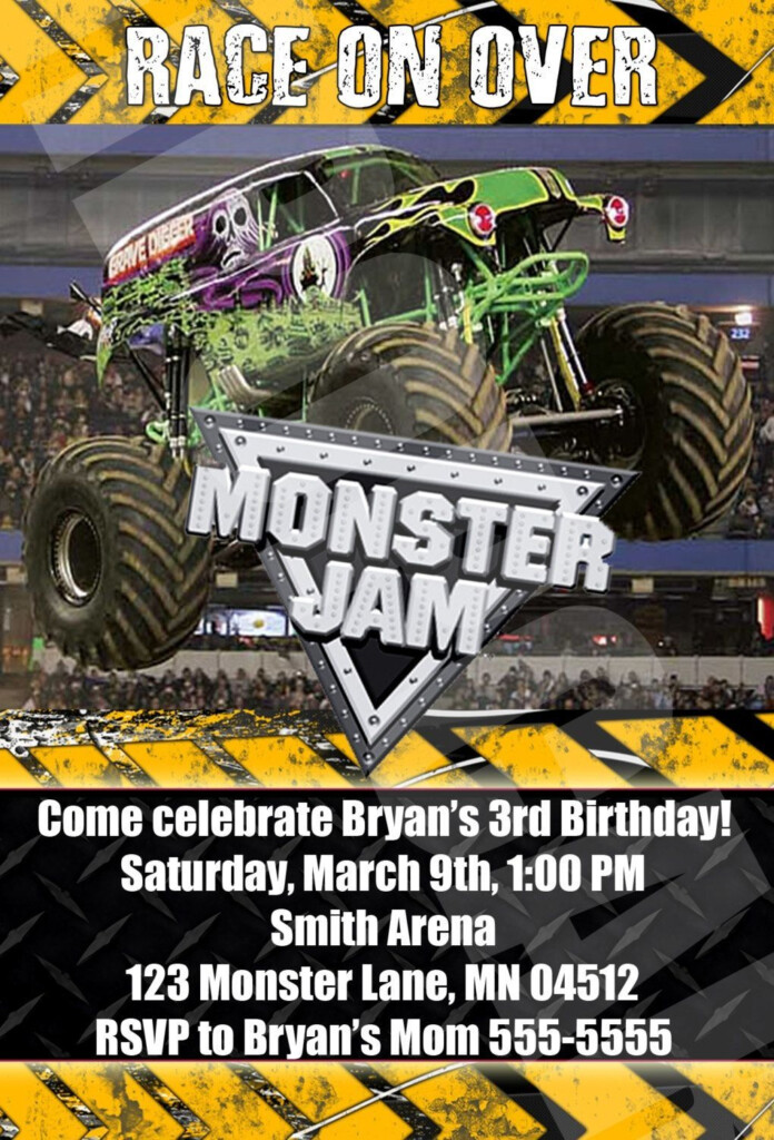 Monster Jam Invitation Monster Jam Party Printables Monster Truck 