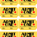 Movie Ticket Free Printable