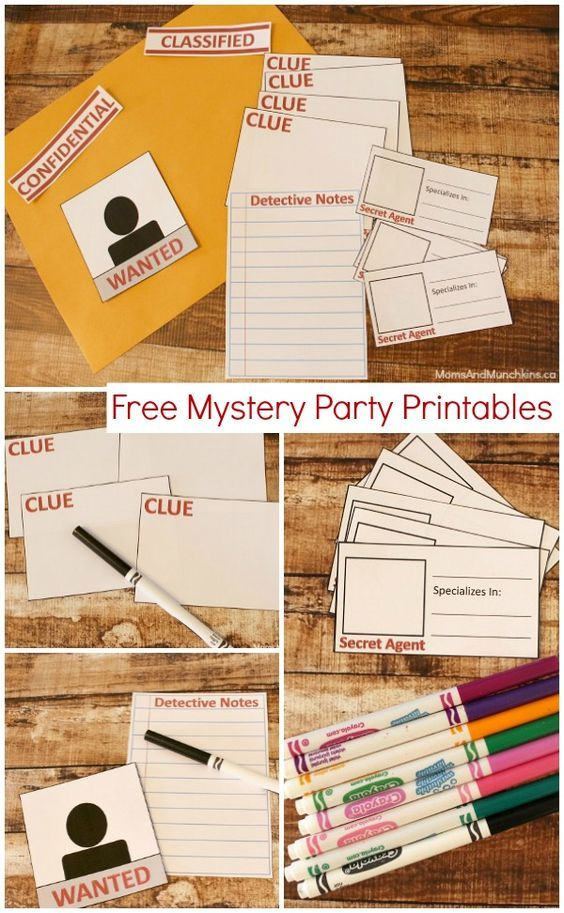 Mystery Party Printables Free Printables For Creating Your Own 