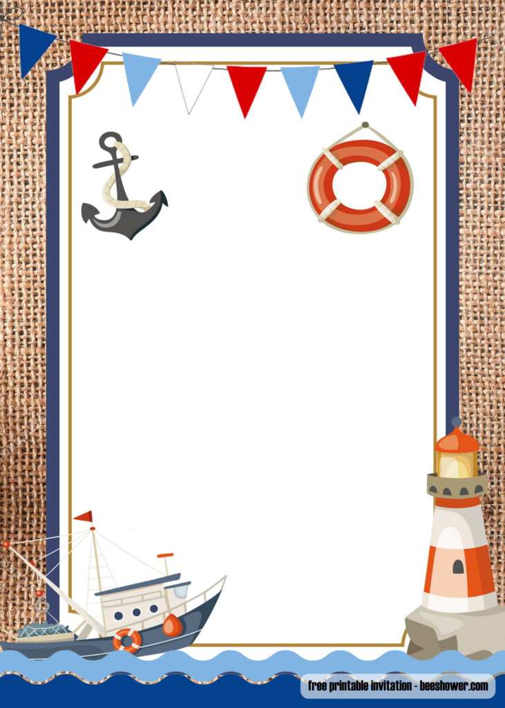 Nautical Party Invitation Templates Free